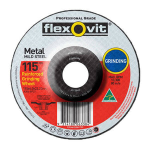 Flexovit A30S-BF27 Metal Grinding Wheel 115mm