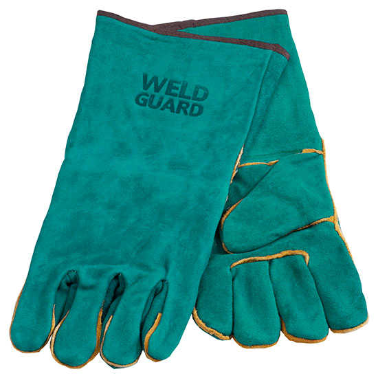 Left hand only, fully lined welding gloves.